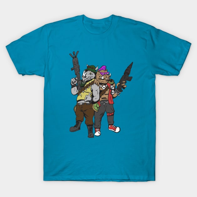 Bebop and Rocksteady T-Shirt by Black Snow Comics